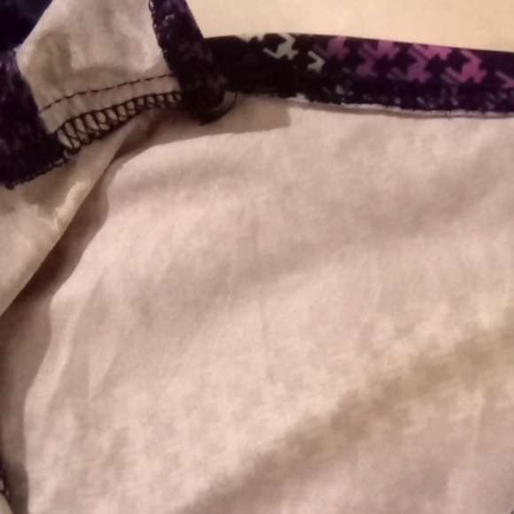 NWOT Stretchy multicolored striped houndstooth dress sz M/L - Picture 3 of 4